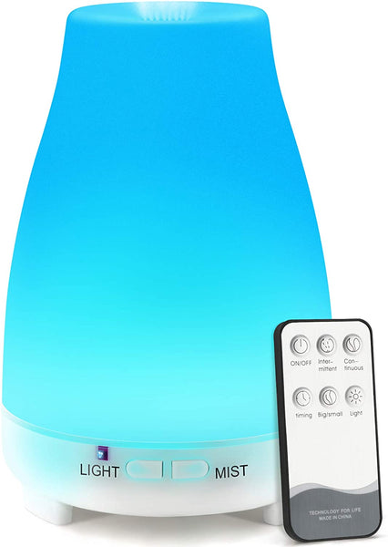 AIMASON essential oil diffuser with different colours, and it is controlled by phone