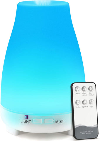 AIMASON essential oil diffuser with different colours, and it is controlled by phone