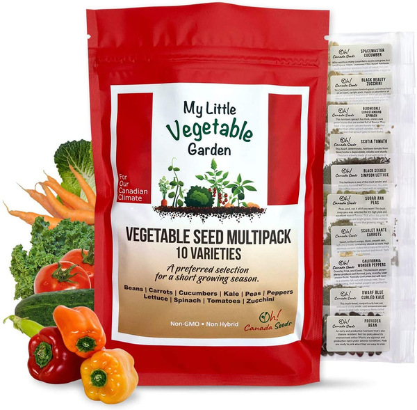 vegetable seed multipack with 10 varieties