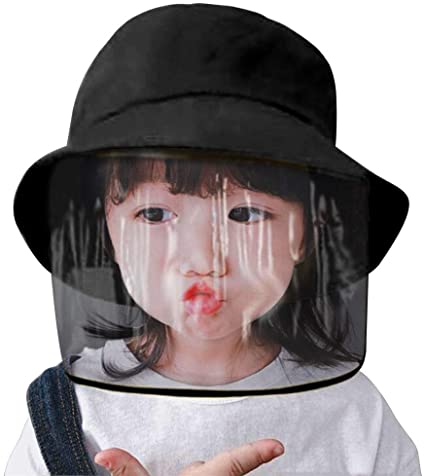 Child wearing black protective hat